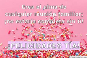 Felicitación de cumpleaños para una tía