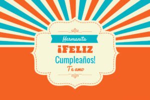 Tarjeta para hermana de cumpleaños